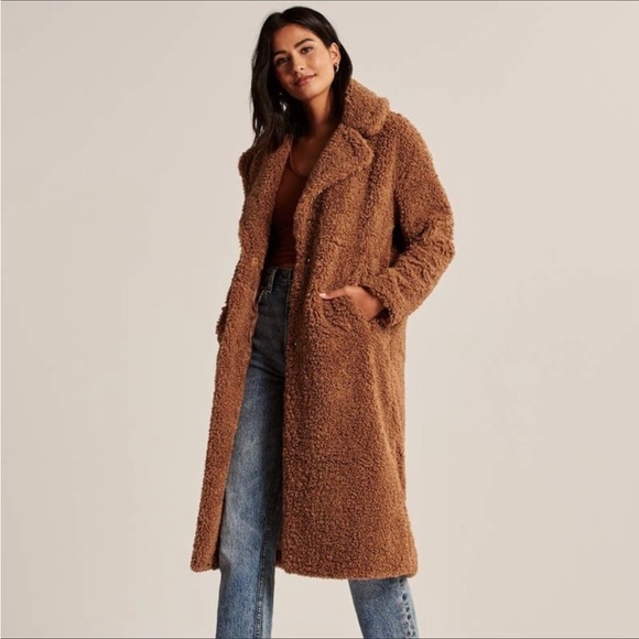 Abercrombie & Fitch Jackets & Blazers - SOLD Abercrombie and Fitch Brown Teddy Coat